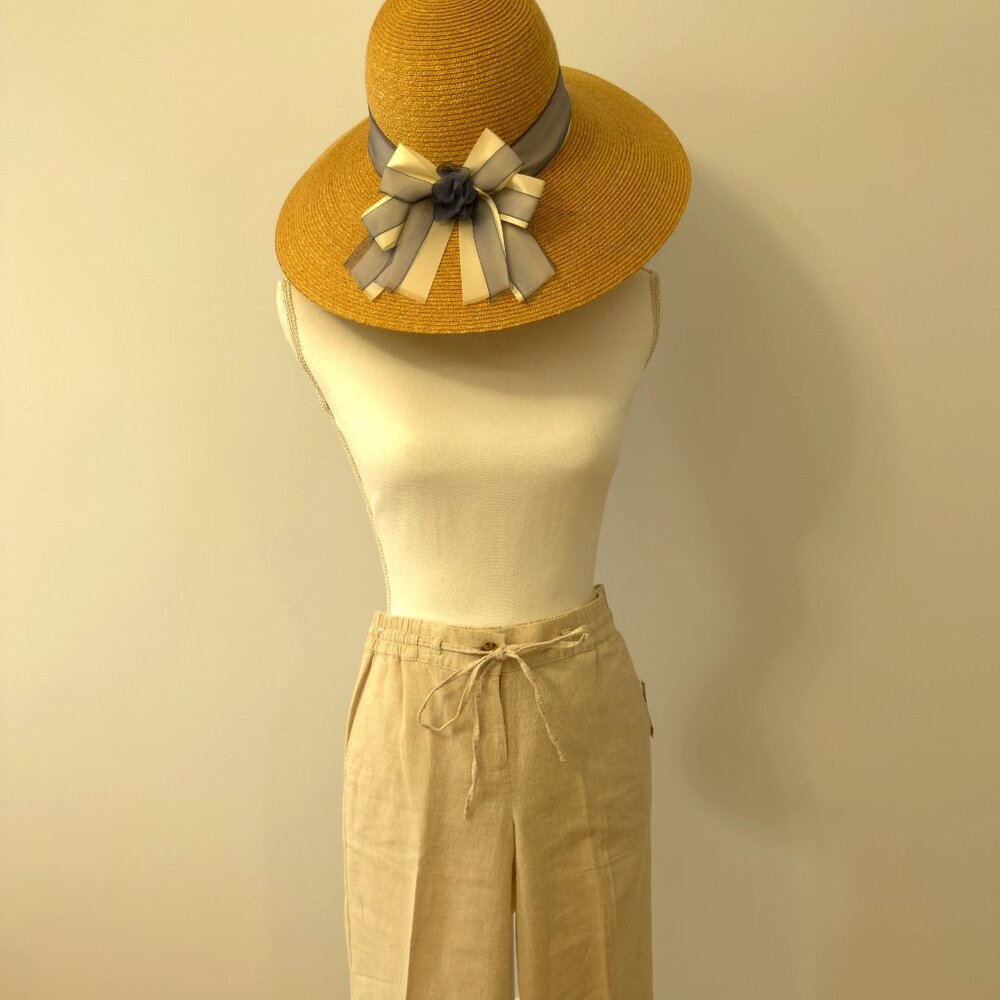 NWT Talbots Beige Linen Pants 4P